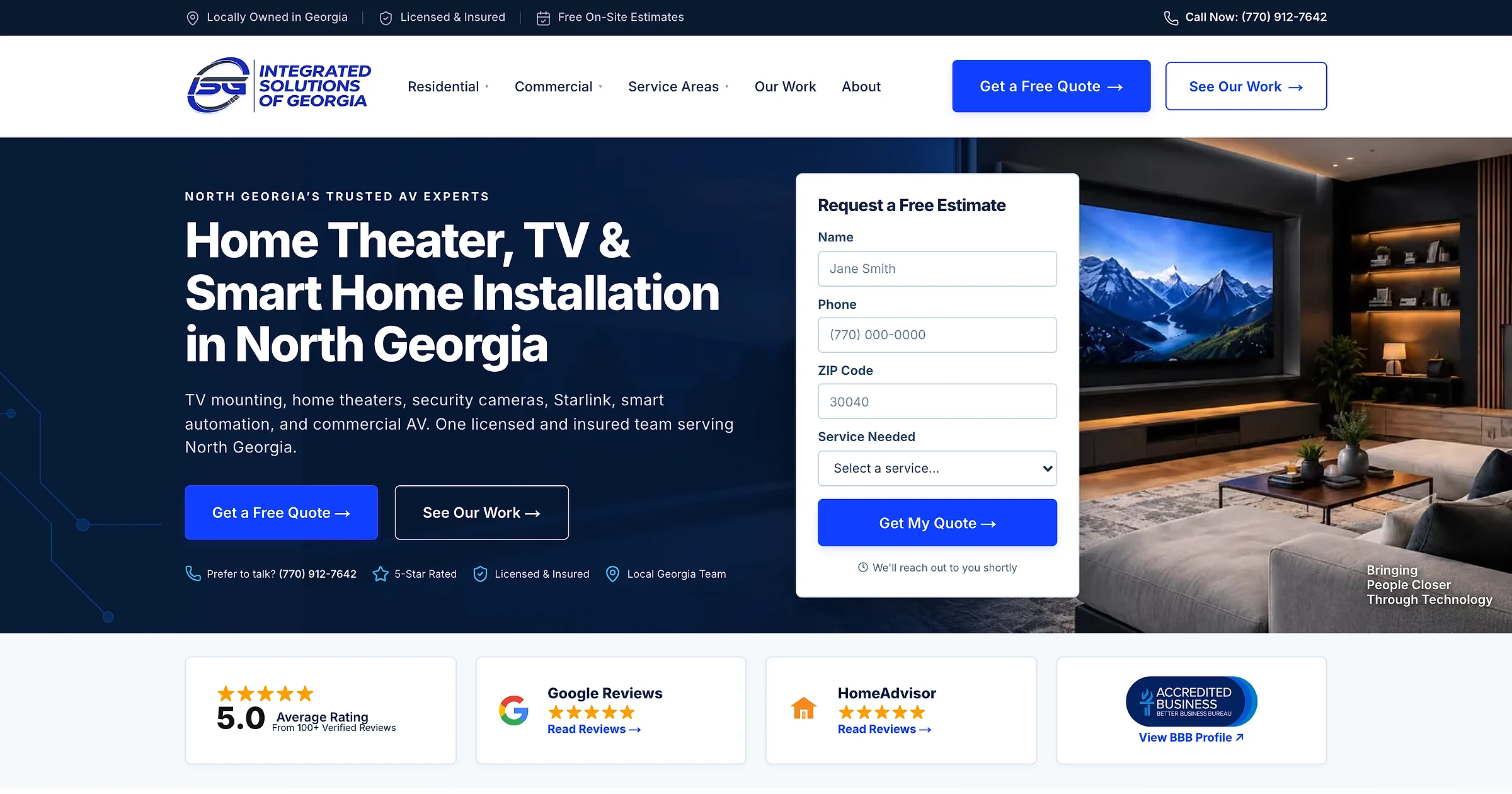 Integrated Solutions of Georgia website